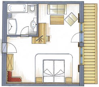 Grundriss Studio Superior Typ Hohe Salve